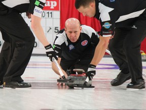 Kevin Martin, shown here at the Boston Pizza Cup provincial championship in February, announced his retirement in April, and shortly after learned of his pending induction into the Canadian Curling Hall of Fame in August. (QMI Agency)