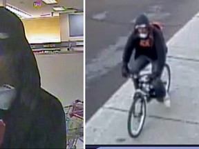 Ottawa cops are hunting for this man after a pharmacy robbery on Bank St. near Sunnyside on May 19. (Submitted images)