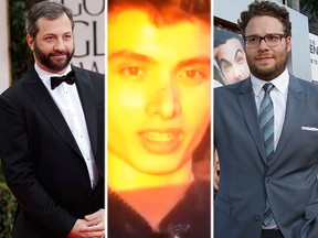 (L-R) Judd Apatow, Elliot Rodger and Seth Rogen. (REUTERS file photos)