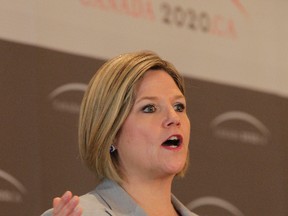 NDP Leader Andrea Horwath is pictured during a recent campaign stop in Ottawa. (QMI AGENCY PHOTO)