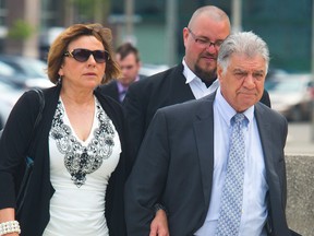 London Mayor Joe Fontana and his wife Vicky arrive at court Tuesday morning for the second day of Fontana's trial on fraud related charges in London. 
Mike Hensen/The London Free Press/QMI Agency