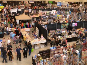 Crowds jam the exhibitor’s area at the Comic Con in Niagara Falls. (Handout)