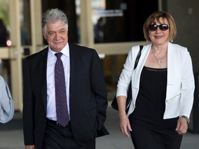 London mayor Joe Fontana is accompanied by his wife Vicky as he leaves the . DEREK RUTTAN/ The London Free Press /QMI AGENCY