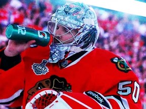 Blackhawks goalie Corey Crawford is reportedly under investigation. (AFP)