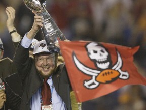Malcolm Glazer, owner of the NFL's Tampa Bay Buccaneers and English soccer's Manchester United, passed away Wednesday, May 28, 2014. (Mike Segar/Reuters/Files)