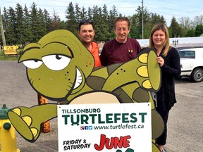 Cedric Tomico, Les Anderson, Carrie Smith - members of the Tillsonburg Turtlefest Committee.
CONTRIBUTED PHOTO