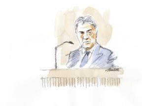 Mayor Joe Fontana testifies at his fraud trial at the London courthouse Wednesday. (GUY NICOLETTI / SPECIAL TO THE FREE PRESS)