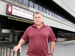 Dr. Gord Jones, head of the Department of Emergency Medicine at Hotel Dieu, Kingston General Hospital and Queen's University, stands outside the Dieu's Urgent Care Centre on Wednesday. IAN MACALPINE/THE WHIG-STANDARD