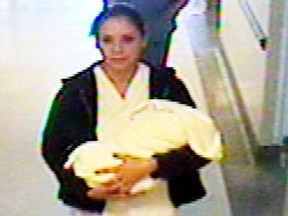 File photo
Brenda Batisse, caught on this hospital surveillance tape, snatch a baby from a Sudbury hospital in 2007. She was later convicted of kidnapping the baby and sentenced to five years. That sentence was later reduced to 30 months, but she served only a small portion of that time. Batisse was paroled when it was determined she was unlikely to reoffend.