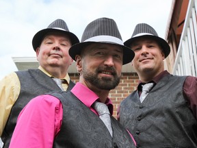 KingsTown Tenors front men, from left, Jack Francis, Tim Torgerson and Danny Young. (Julia McKay/The  Whig-Standard)