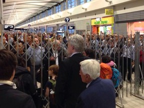 A terminal at Detroit Metropolitan Airport was placed on lockdown Thursday after a security breach involving a passenger, an airport official said.
Photo courtesy of Camila Queiroz ‏(@Camiqueirozz)