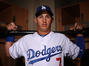Alex Guerrero of the Los Angeles Dodgers poses for a portrait during spring training photo day at Camelback Ranch on February 20, 2014 in Glendale, Arizona. (Christian Petersen/Getty Images/AFP)