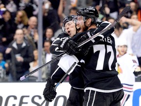 The Kings' Tyler Toffoli and Jeff Carter. (Getty Images/AFP)