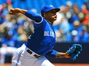 Toronto Blue Jays starting pitcher Marcus Stroman throws against the Kansas City Royals at the Rogers Centre in Toronto, May 31, 2014. (DAN HAMILTON/USA Today)