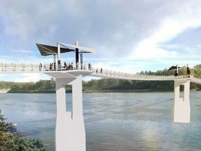 Artist's rendering of what the footbridge will look like when built. PHOTO SUPPLIED