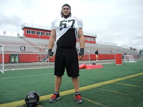 Saturday, May 31, 2014 Ottawa -- After a couple of seasons away from football, former Laval offensive lineman Hugo Desmarais is back on the field, after being selected in the CFL Draft by the RedBlacks.TIM BAINES/OTTAWA SUN/QMI AGENCY