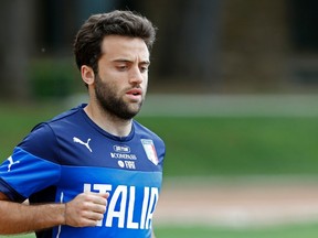 Italy's national soccer team player Giuseppe Rossi runs during a training session at Coverciano training centre near Florence May 28, 2014. (REUTERS)