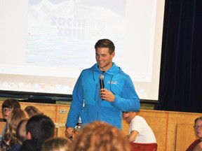 Alpine skier and Olympian Brad Spence visited Percy Baxter School on Thursday, May 29 as part of a Classroom Champions presentation.
Barry Kerton | Whitecourt Star