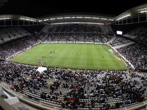 General view of Arena de Sao Paulo Stadium, one of the venues for the 2014 World Cup in the Sao Paulo district of Itaquera June 1, 2014. The stadium will host the opening match of the 2014 World Cup. REUTERS/Paulo Whitaker (BRAZIL - Tags: SPORT SOCCER WORLD CUP)