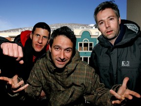 The Beastie Boys,  Mike Diamond (L), Adam Horowitz and Adam Yauch (R).

REUTERS/Mario Anzuoni/Files