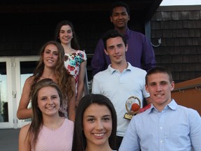 Team MVPs from the Sudbury Youth Basketball Association banquet are (from top left) France Courtemanche (U15), Gage Louis (U15), Jaclyn Groom (u15), Matt Bell (U16), Allie Chown (U16), Noah LaPierre (U17) and Laura Graham (U17).