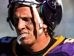 Minnesota Vikings linebacker Chad Greenway helped steer stranded boaters to safety Monday. (Reuters)