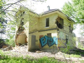 Down a long gravel driveway in the city?s north end, an abandoned house and barn await urban explorers at Jeremiah?s Field, a property once used for community gardens and programs. (JENNIFER BIEMAN, The London Free Press)