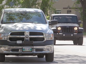 A photo radar truck waits for violators on Corydon Avenue in Winnipeg,  Tuesday June 3, 2014. A recent report shows that photo radar tickets rose 64% from 2012 to 2013. (Brian Donogh/Winnipeg Sun)
