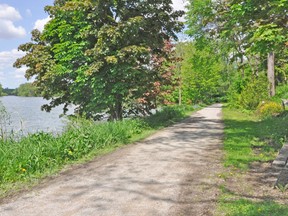 Approximately one-kilometre of the West Perth Thames Nature Trail, seen here, from the dam to the medical centre in Mitchell will be paved sometime next year. KRISTINE JEAN/MITCHELL ADVOCATE