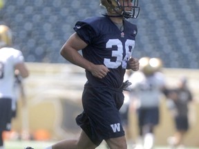 Bombers linebacker Ian Wild was a starter last year but could wind up as the team's backup middle linebacker this season.