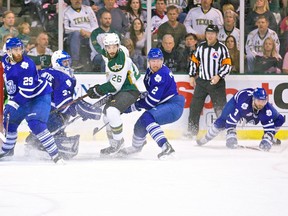 The Toronto Marlies fell short in their bid to make the Calder Cup final, losing Game 7 to the Texas Stars on Tuesday night. (CHRISTINA SHAPIRO/Texas Stars)