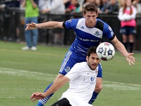 FC Edmonton players say the crowd at their last home game, against the Atlanta Silverbacks, was the loudest to date. (David Bloom, Edmonton Sun)