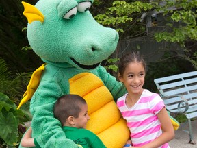 Roary the Dragon, Storybook Gardens? new mascot, was developed with the help of London-based Warpaint Media to reflect the park?s fairy-tale theme. (CRAIG GLOVER, The London Free Press)