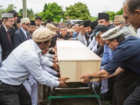 Dr. Mehdi Ali Qamar is buried at Maple United Cemetery in Vaughan on Wednesday June 4, 2014. (Ernest Doroszuk/Toronto Sun)