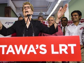 Ontario Liberal Leader Kathleen Wynne made a campaign stop at the Ottawa-Orleans election office of local candidate Marie-France Lalonde on Wednesday June 4, 2014. Errol McGihon/Ottawa Sun/QMI Agency