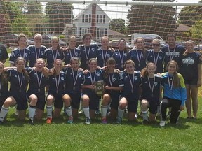 The Parkside Collegiate Institute girls soccer team is headed to OFSAA this week. Front row: Rachel Chandelier, Annie Ferguson, Paisley McGugan, Haley Summers, Kaitlyn Guernsey, Alicia Nikolasevic, Celia Lees, Kristen Roe, Megan Visscher, Peri Hayes and Kayla Heaton. Back row: coach Curtis Langley, Makenzie McGugan, Alex Slivar, Rose Simpson, Paige Pieters, Victoria Dalal, Callista Tryon, Courtney Rose, Kennedy Hermans, Jordin Higgs, coach Derek LeClair, and coach Alyssa Kirk. Absent: Coach Jess Sutherland. 

Submitted photo