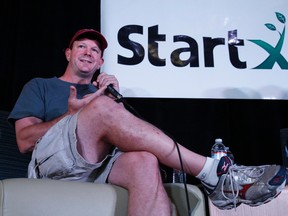 Brian Acton of WhatsApp speaks at StartX offices in Palo Alto, Calif., in this June 4, 2014 picture courtesy of StartX. REUTERS/Paul Sakuma/Courtesy of StartX/Handout via Reuters