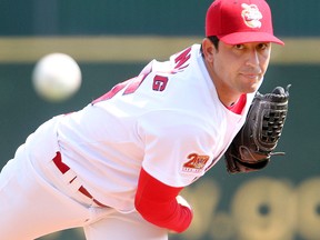 Winnipeg Goldeyes pitcher Kaohi Downing was one of five who combined to throw a no-hitter on Wednesday night. (BRIAN DONOGH/WINNIPEG SUN FILE PHOTO)