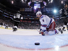 The New York Rangers blew a 2-0 lead against the Los Angeles Kings on Wednesday night at the Staples Center and ended up losing Game 1 of the Stanley Cup final 3-2 in overtime. (Bruce Bennett/USA TODAY Sports)