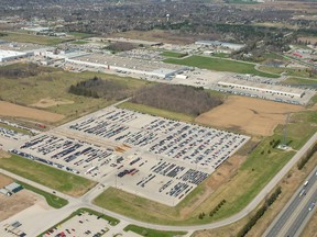 Demand remains strong from the Equinox, built at Cami Automotive manufacturing plant in Ingersoll, seen from the air looking northeast. (CRAIG GLOVER/The London Free Press)