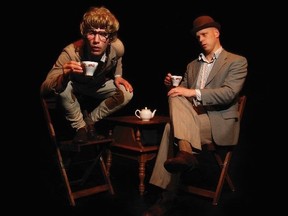 Jamesy Evans (played by Alastair Knowles) and James Brown (Aaron Malkin) star in High Tea: Life & Depth, on at the London Convention Centre for the London Fringe Festival. (Jonathan Dy, Special to QMI Agency)