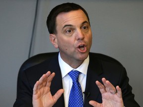 PC Leader Tim Hudak met with members of the Toronto Sun's editorial board on Friday. (CRAIG ROBERTSON, Toronto Sun)