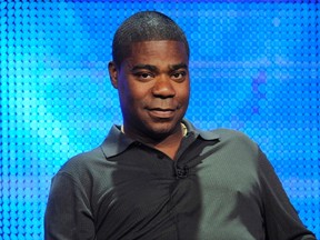 Writer and executive producer Tracy Morgan participates in the panel for the comedy special "Tracy Morgan: Black and Blue" during the HBO summer Television Critics Association press tour in Beverly Hills, California in this August 7, 2010 file photo. REUTERS/Phil McCarten/Files