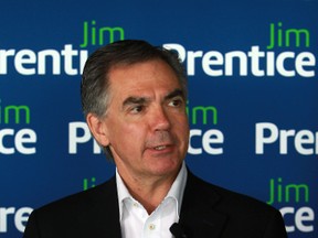 PC Leadership candidate Jim Prentice speaks to the media.  Former Mayor Stephen Mandel announces his support for Jim Prentice during a news conference at Chateau Lacombe Hotel in Edmonton, Alta., on Tuesday, June 3, 2014.  Perry Mah/ Edmonton Sun