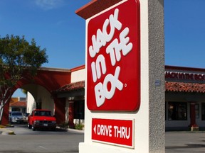 A Jack in The Box drive thru restaurant is pictured in San Marcos, California February 21, 2012. Jack in the Box will report earnings this week. REUTERS/Mike Blake