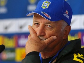 Brazil's national soccer team coach Luiz Felipe Scolari speaks during a news conference in Teresopolis, near Rio de Janeiro June 5, 2014. (REUTERS/Marcelo Regua)