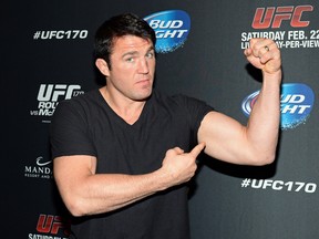 Mixed martial artist Chael Sonnen attends the UFC 170 event at the Mandalay Bay Events Center on February 22, 2014 in Las Vegas, Nevada. (Ethan Miller/Getty Images/AFP)