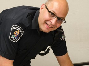 Belleville Police Const. Paul Josefik signs the book of condolences made for RCMP Const. Dave Ross, Const. Fabrice Gevaudan and Const. Douglas Larche who were killed in the line of duty on June 4 in Moncton.
Lacy Gillott/TheIntelligencer