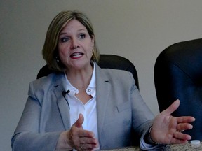 NDP leader Andrea Horwath speaks with the Toronto Sun's editorial board (DAVE THOMAS Toronto Sun)