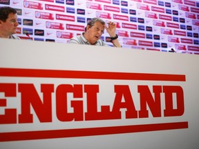 England's manager Roy Hodgson speaks at a press conference in Rio de Janeiro, Brazil, on Tuesday ahead of the 2014 World Cup. (Darren Staples photo/Reuters)